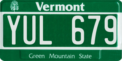 VT license plate YUL679