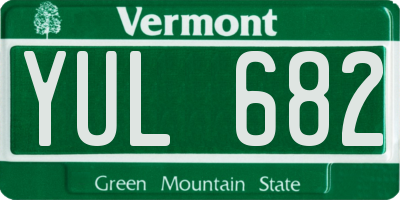 VT license plate YUL682