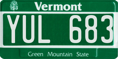 VT license plate YUL683