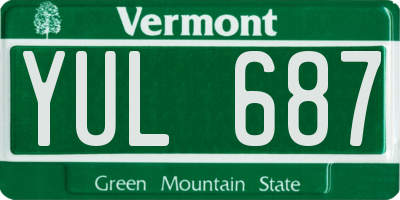 VT license plate YUL687