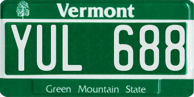 VT license plate YUL688