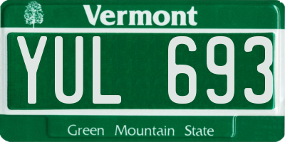 VT license plate YUL693