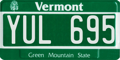 VT license plate YUL695