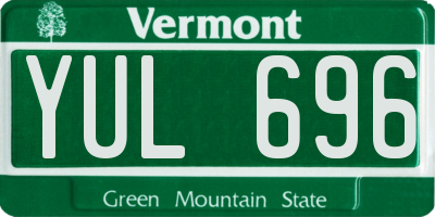 VT license plate YUL696