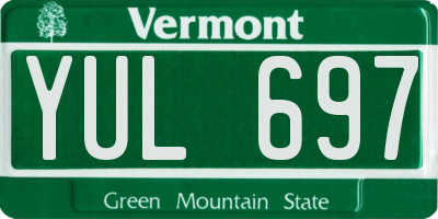 VT license plate YUL697