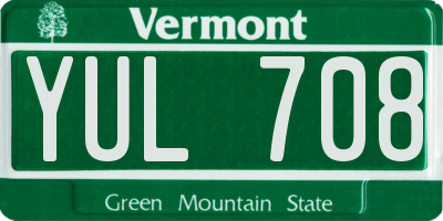 VT license plate YUL708