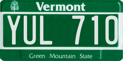 VT license plate YUL710
