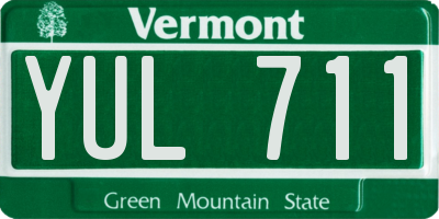 VT license plate YUL711