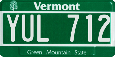 VT license plate YUL712