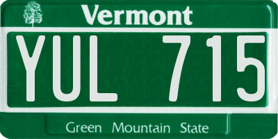 VT license plate YUL715