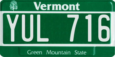 VT license plate YUL716