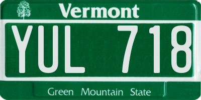 VT license plate YUL718