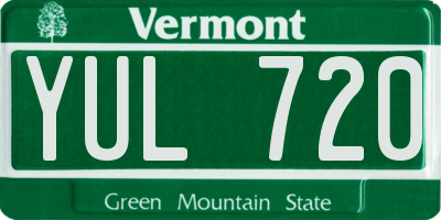VT license plate YUL720