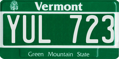 VT license plate YUL723
