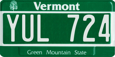 VT license plate YUL724