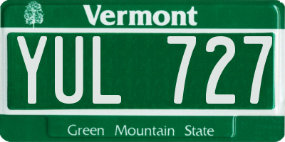 VT license plate YUL727