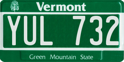 VT license plate YUL732