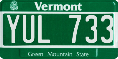 VT license plate YUL733