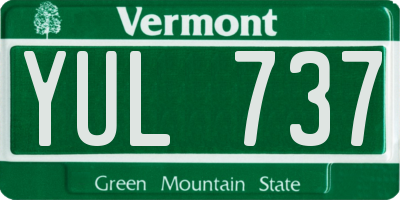 VT license plate YUL737