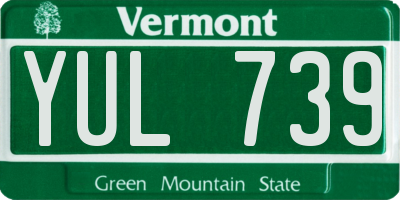 VT license plate YUL739