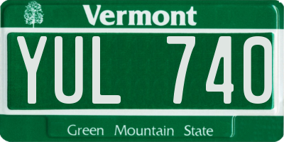 VT license plate YUL740