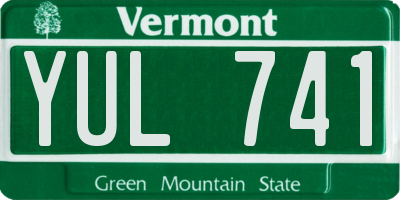 VT license plate YUL741