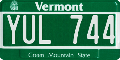 VT license plate YUL744