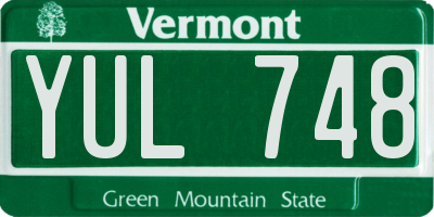 VT license plate YUL748