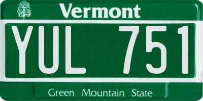 VT license plate YUL751