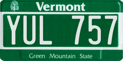 VT license plate YUL757