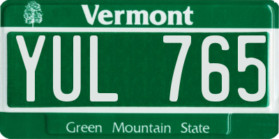 VT license plate YUL765