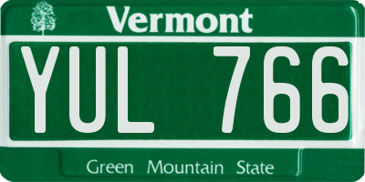 VT license plate YUL766