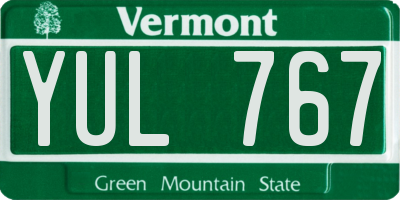 VT license plate YUL767