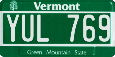 VT license plate YUL769