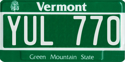 VT license plate YUL770