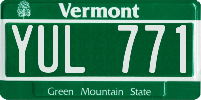 VT license plate YUL771