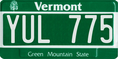 VT license plate YUL775