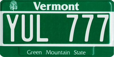 VT license plate YUL777