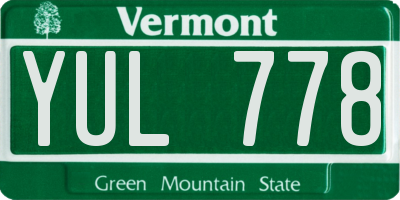 VT license plate YUL778
