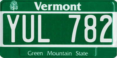 VT license plate YUL782