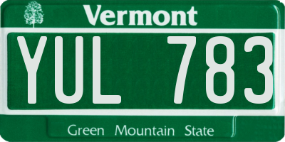VT license plate YUL783