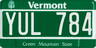 VT license plate YUL784