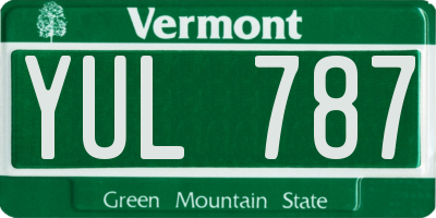 VT license plate YUL787