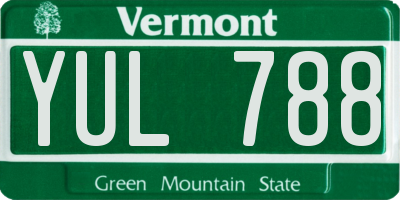 VT license plate YUL788