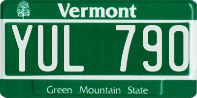 VT license plate YUL790