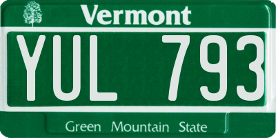 VT license plate YUL793