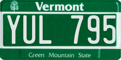 VT license plate YUL795