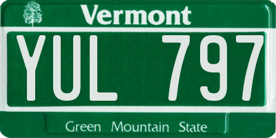VT license plate YUL797