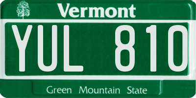 VT license plate YUL810