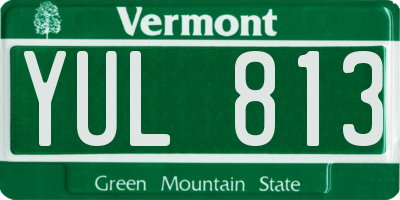 VT license plate YUL813